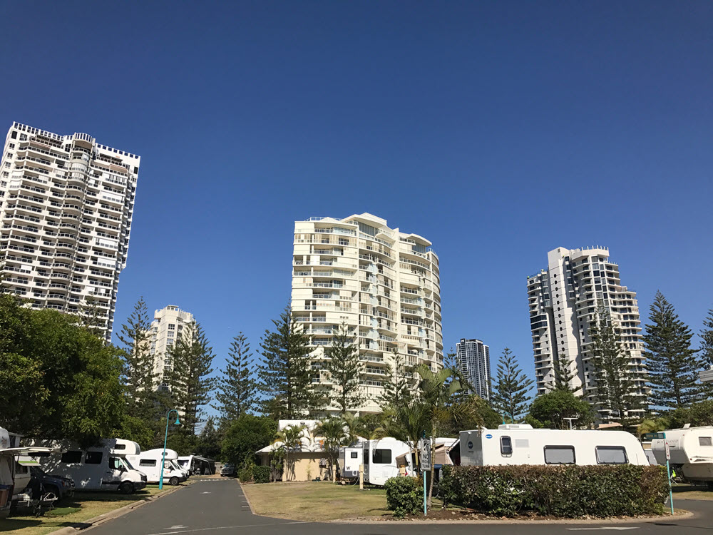 Main Beach Tourist Park camping near the Gold Coast